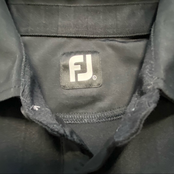 FootJoy Short Sleeve Golf Performance Polo Shirt Black Out Men’s Size Large - Picture 2 of 10